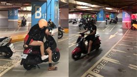 百貨,鎖喉,斷牙,停車場(翻攝自 爆料公社)