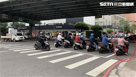 待轉格,罰單,機車族,新北,記者陳啓明攝