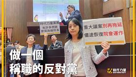 王婉諭批評國民黨不會當在野黨。（圖／翻攝自時代力量臉書）