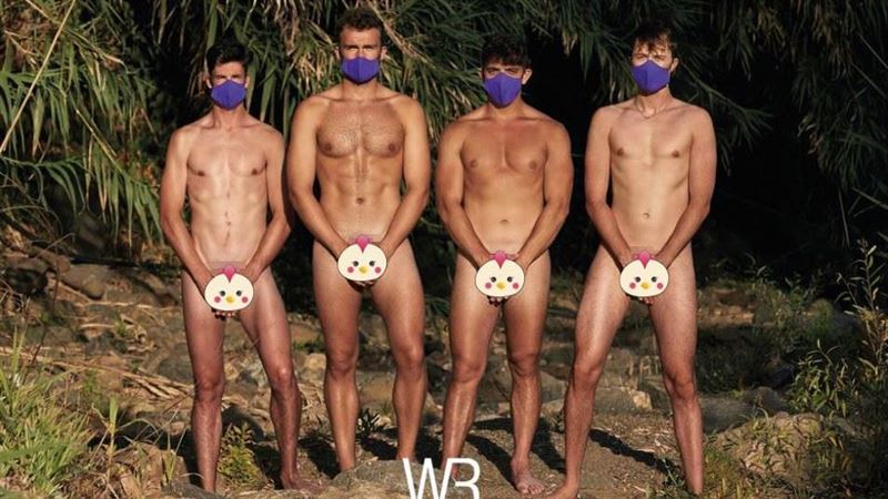 全裸做公益！英划船隊露「叢林巨G」