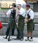 黃秋生、KID林柏昇、宋柏緯 「開著餐車交朋友」開鏡。（記者邱榮吉/攝影）