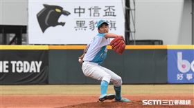 穀保王牌投手林昱珉救援成功。（圖／記者王怡翔攝影）