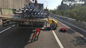 國道六號,國六, 貨車, 車輪輾雙腿(圖/翻攝畫面)