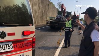 疑吃菱角靠車門　女摔落匝道遭輾雙腿