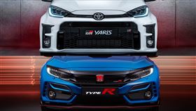 ▲Toyota GR Yaris對決Honda Civic Type R（圖／翻攝自Toyota、Honda官網）