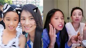 女星張庭與男星林瑞陽結婚10年，倆人育有一對兒女，但12歲女兒林家菱的外貌，卻屢遭網友抨擊「最醜星二代」。（圖／翻攝自張庭微博）