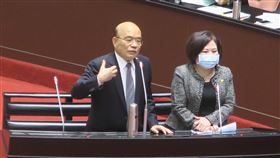 行政院長蘇貞昌，勞動部長許銘春。（圖／記者盧素梅攝影）