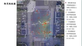 交通部運研所研發最新科技，用空拍揪出路口車輛碰撞熱點。（圖／運研所提供）