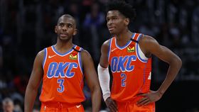 NBA／3天見！雷霆小將留言鬧保羅 NBA,奧克拉荷馬雷霆,Chris Paul,Shai Gilgeous-Alexander
美聯社／達志影像