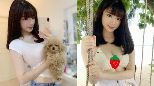 2肩帶快撐斷　正妹激露美胸掀網暴動