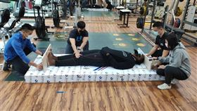 ▲喬丹女婿克里斯馬斯（Rakeem Christmas）身高補測過關。（圖／中華民國籃球協會提供）