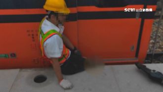 列車測試進站　站務員手滑落軌夾傷腿