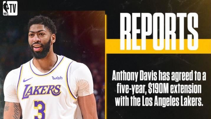 NBA／湖人送5年頂薪　綁住戴維斯