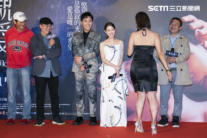 鄭人碩、邱偲琹、喜翔、黃采儀、鄭志偉、監製唐在揚、導演賴孟傑出席《親愛的殺手》首映會。（圖／記者楊澍攝影）