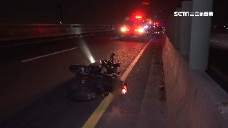 2車擦撞停路肩　重機急煞遭後車撞飛