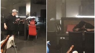 台中牛排館起火　他堅持多吃幾口再逃