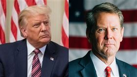 喬州州長坎普、川普。（圖／翻攝自Brian kemp臉書）