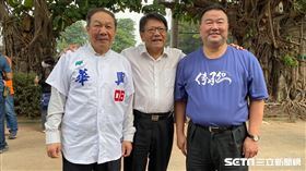 林華韋校長、屏東縣長潘孟安和棒協副理事長趙士強出席美和華興菁英賽。（圖／記者王怡翔攝影）