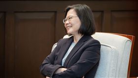 蔡英文接見「英國在台辦事處代表唐凱琳」。（圖／總統府提供）