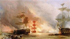 南宋與元朝在崖山展開決戰（史稱“崖山海戰”）宋少帝趙昺　左丞相陸秀夫背著年僅八歲的趙昺在崖山跳海而亡（圖／翻攝自百度百科）