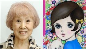 日本少女漫畫開山祖師級的漫畫家花村榮子（左），3日因多重器官衰竭於東京都內的家中去世，享壽91歲。她發表了許多漫畫作品，其中以1966年的作品「霧中少女」（右）廣受關注。（共同社）