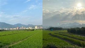 北市唯一的平原「關渡平原」田園風光，貴子坑溪自行車道，組合圖