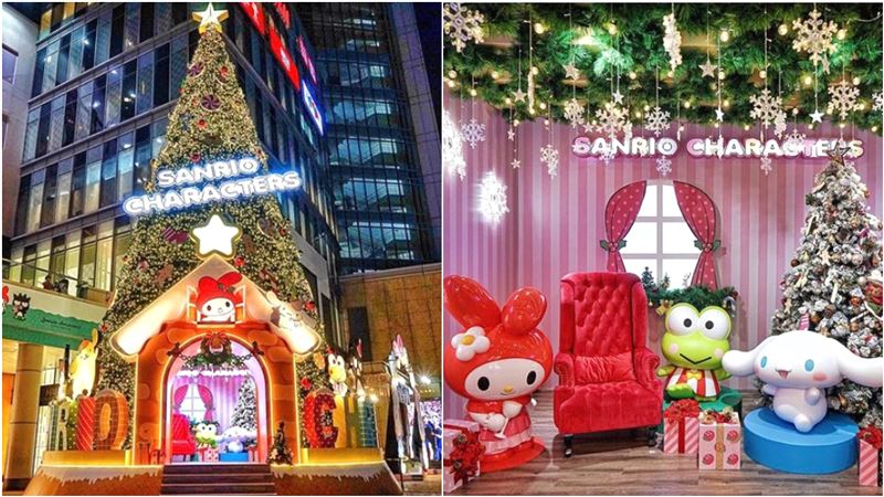 全台唯一！三麗鷗聖誕樹屋16公尺高