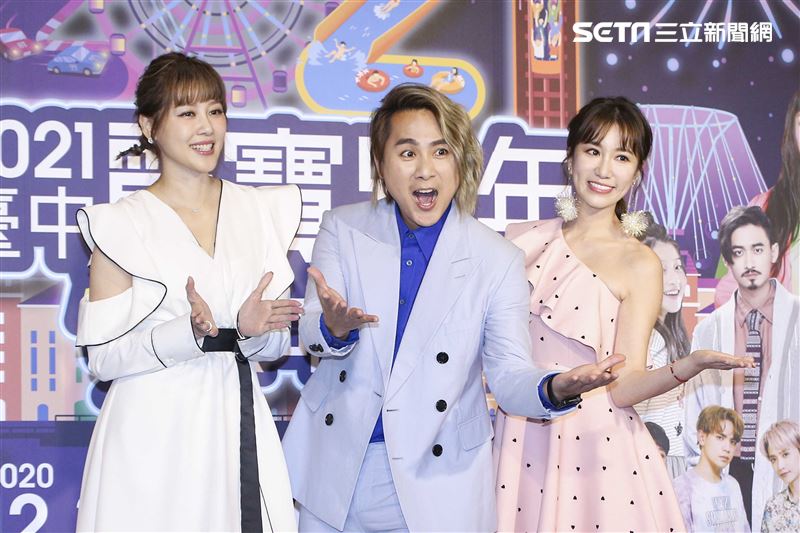 王仁甫、安心亞、嚴立婷、Apple出席《台中麗寶跨年雙演唱會》記者會 。（圖／記者楊澍攝影）