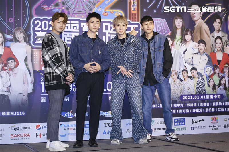 王仁甫、安心亞、嚴立婷、Apple出席《台中麗寶跨年雙演唱會》記者會 。（圖／記者楊澍攝影）