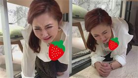 謝忻,地震,桌底,邪惡視角(翻攝自 謝忻 臉書)