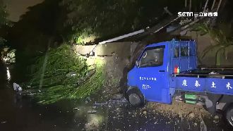 地震前恐怖山崩　基隆電桿塌5車遭砸