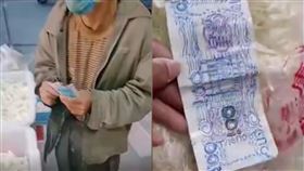 流浪漢沒錢！「手繪紙鈔」買麵7年　老闆：我每次都賣他（圖／翻攝自網易新聞）