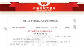 ▲判決文書網10日公布了二審判決結果。（圖／翻攝自中國判決文書網）