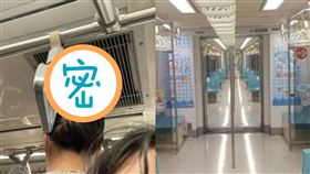 Ｄ卡／搭捷運頭被吸。（圖／翻攝自Dcard）