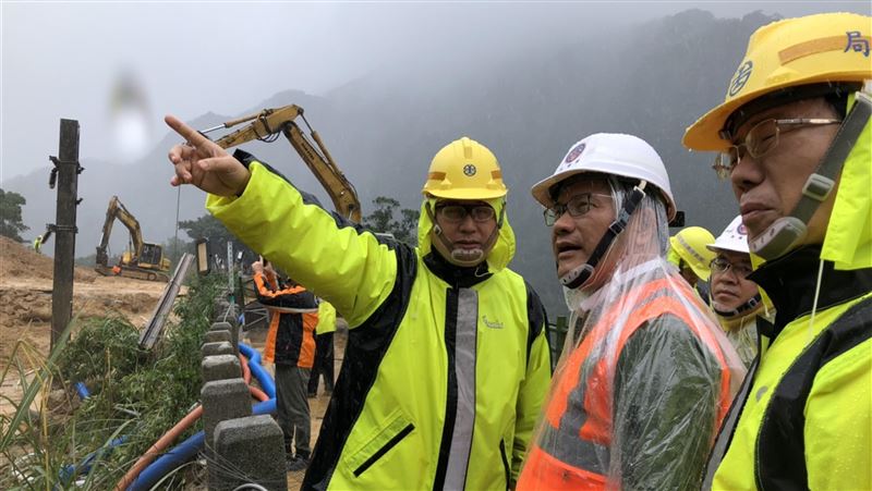 林佳龍5度視察崩塌處！盼搶通東正線