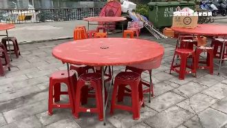 直擊和平島海鮮街　餐廳佔人行道辦桌