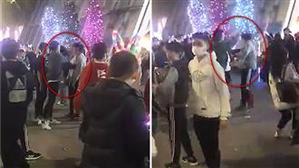耶誕城驚見街頭霸凌　屁孩甩仇家巴掌