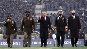 川普，西點軍校，美式足球（圖／美聯社／達志影像）