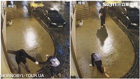 烏克蘭少女「滑摔1分鐘」截圖 AP 授權