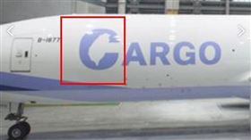 華航新貨機塗裝曝光，英文「CARGO」中畫上台灣樣貌。（圖／華航提供）