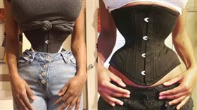 薩米每天穿緊身胸衣18小時，腰圍勒到16吋。（圖／翻攝自instagram／curvaceous_sammm）