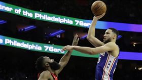 NBA／買哈登！傳七六人願交易西門 NBA,休士頓火箭,James Harden,費城七六人,Ben Simmons
美聯社／達志影像