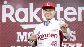 ▲賴鴻誠加盟樂天桃猿記者會。（圖／記者楊澍攝影）