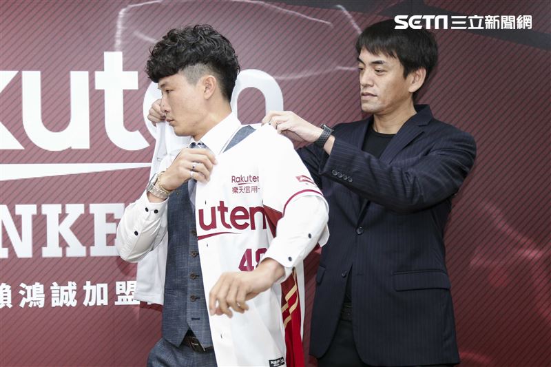 Rakuten Monkeys賴鴻誠加盟記者會。（圖／記者楊澍攝影）