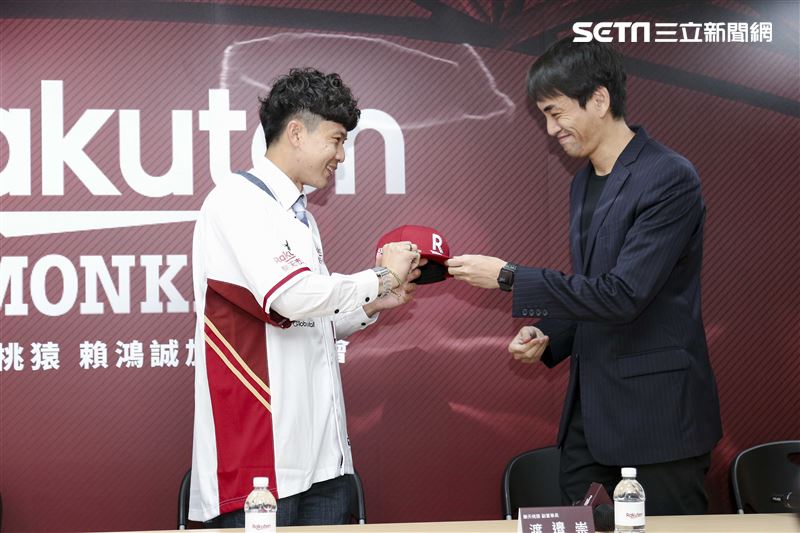 Rakuten Monkeys賴鴻誠加盟記者會。（圖／記者楊澍攝影）
