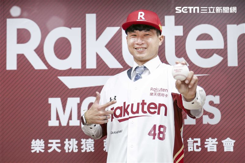 Rakuten Monkeys賴鴻誠加盟記者會。（圖／記者楊澍攝影）