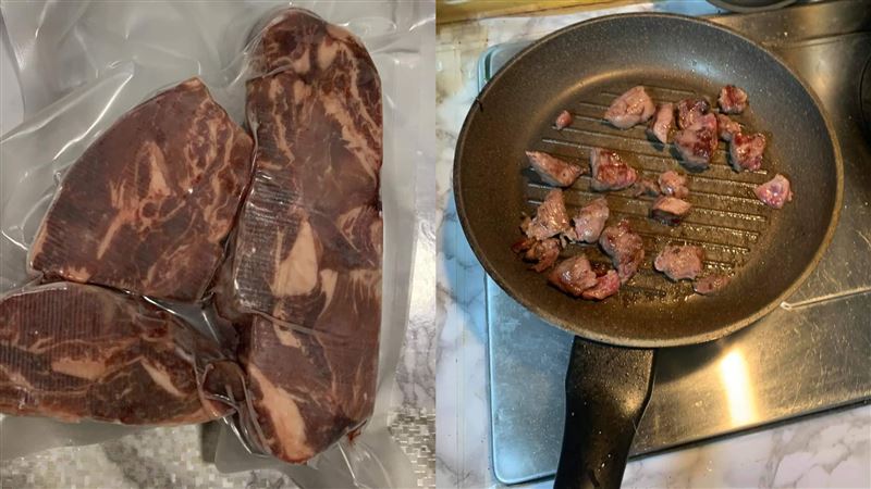 他買「牛排」煎了卻分解　網友秒打臉