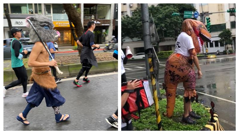 馬拉松大玩變身！山豬跑超快