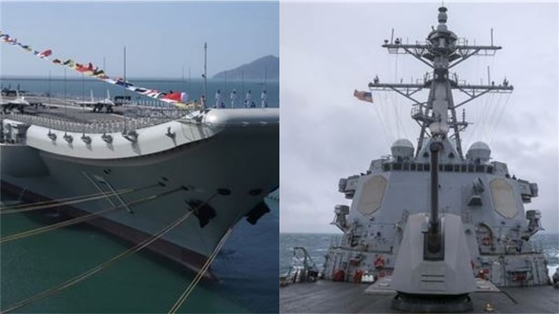 中美軍艦接力穿台海　退將揭背後意義