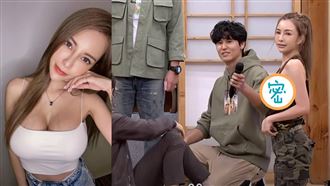 背心太大件　陸軍正妹挺胸側乳掉出來